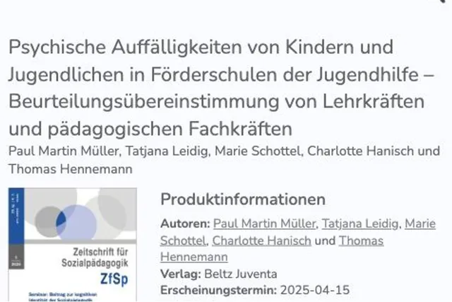 Ausschnitt der Verlagsseite mit Titel und Autor:innen des Artikels.
