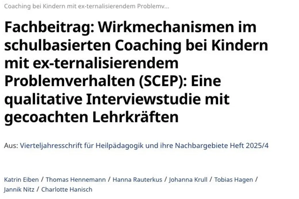 Ausschnitt der Verlagsseite mit Titel und Autor:innen des Artikels.